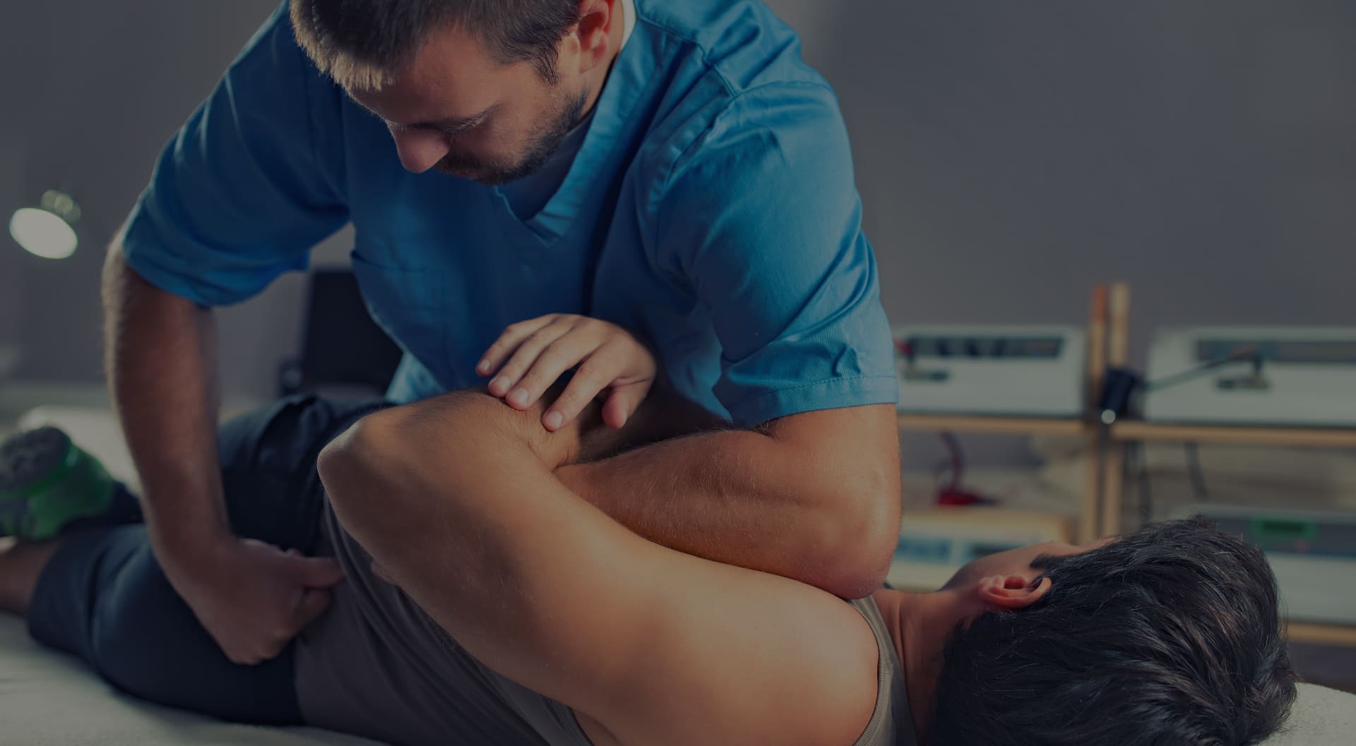 Chiropractor performing care