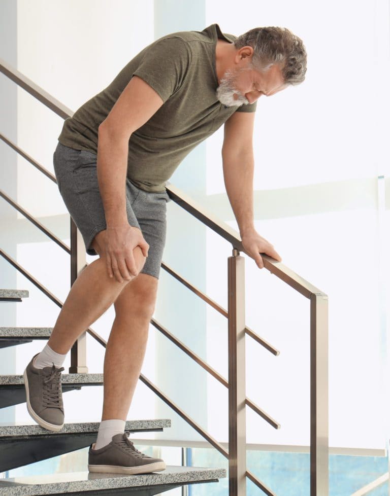 Man with knee pain