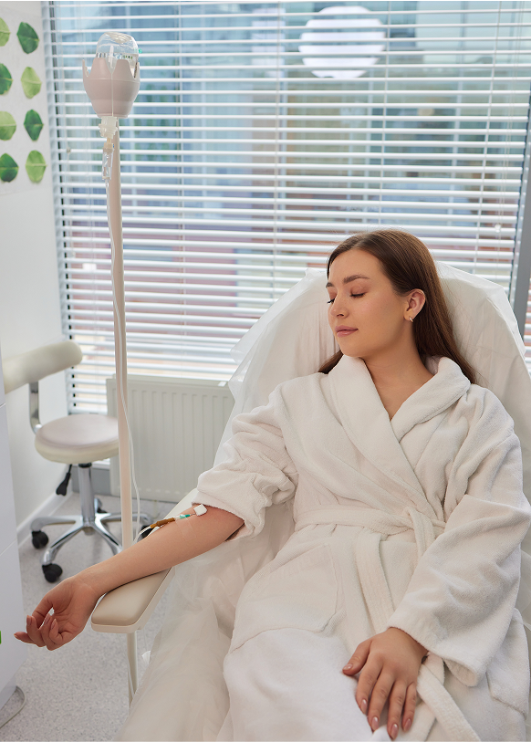 iv booster drip in a comfortable clinic setting