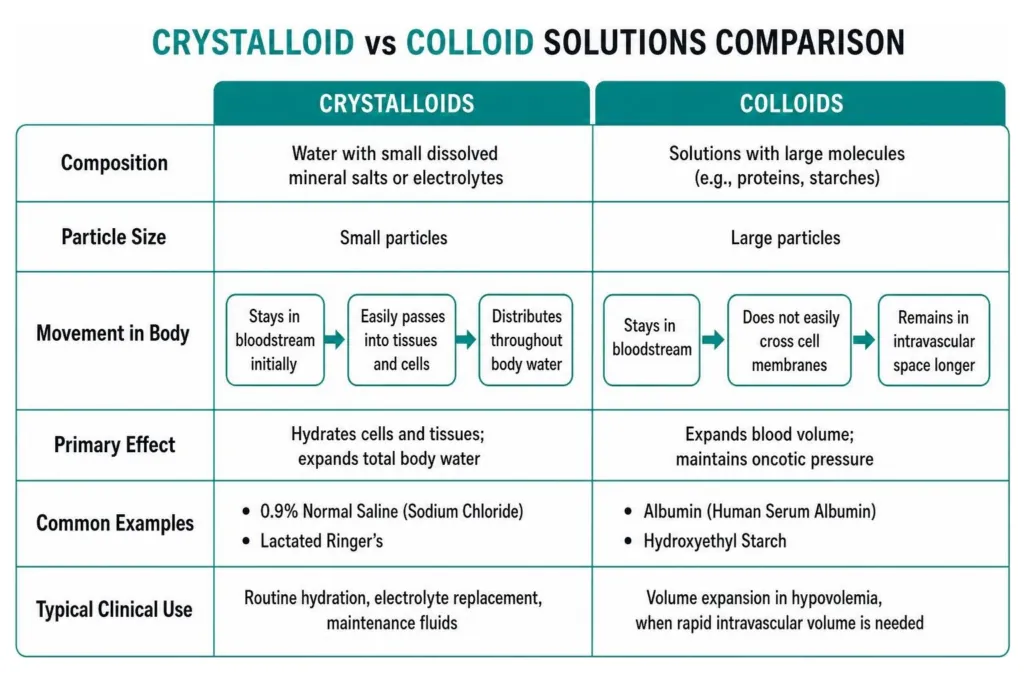 Crystalloid vs Colloid Solutions Comparison